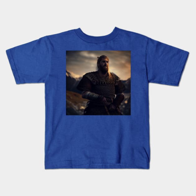 Viking Raider Kids T-Shirt by Grassroots Green